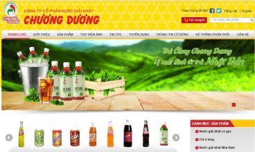 Thiết kế website - Nước giải khát Chương Dương