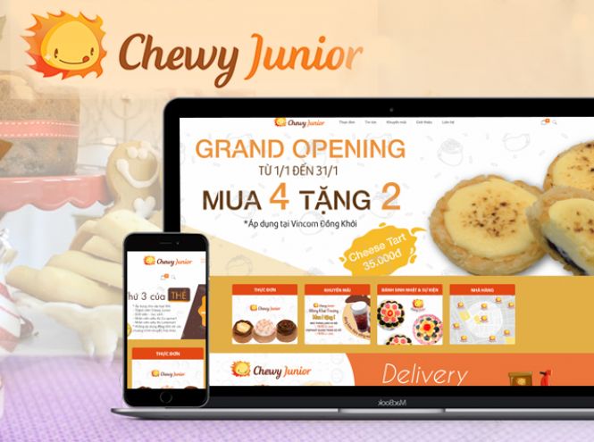 Thiết kế website - Nhà hàng Chewy Junior
