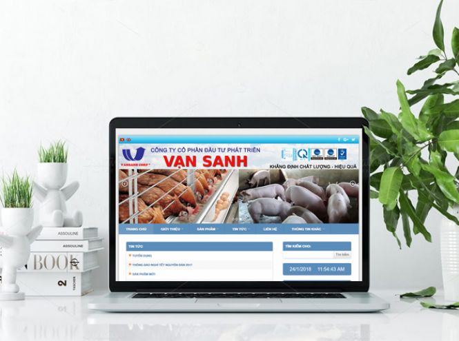 Thiết kế website - Thiết kế web Công ty thức ăn chăn nuôi Vạn Sanh