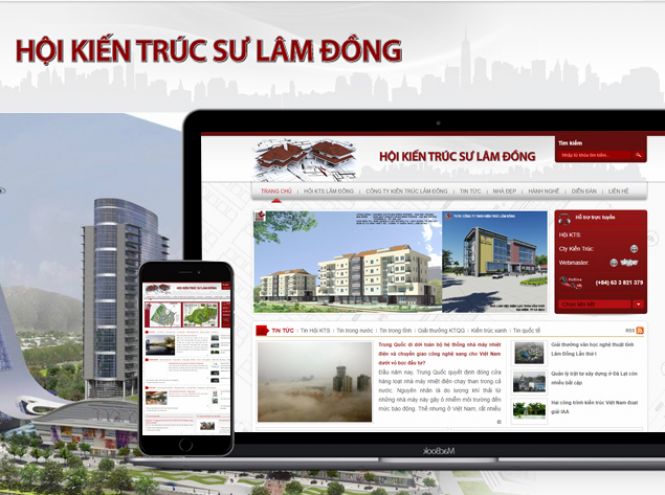Thiết kế website - Thiết kế web Hội Kiến trúc sư Lâm Đồng
