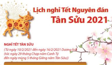 Thông báo nghỉ Tết Nguyên Đán Tân Sửu 2021